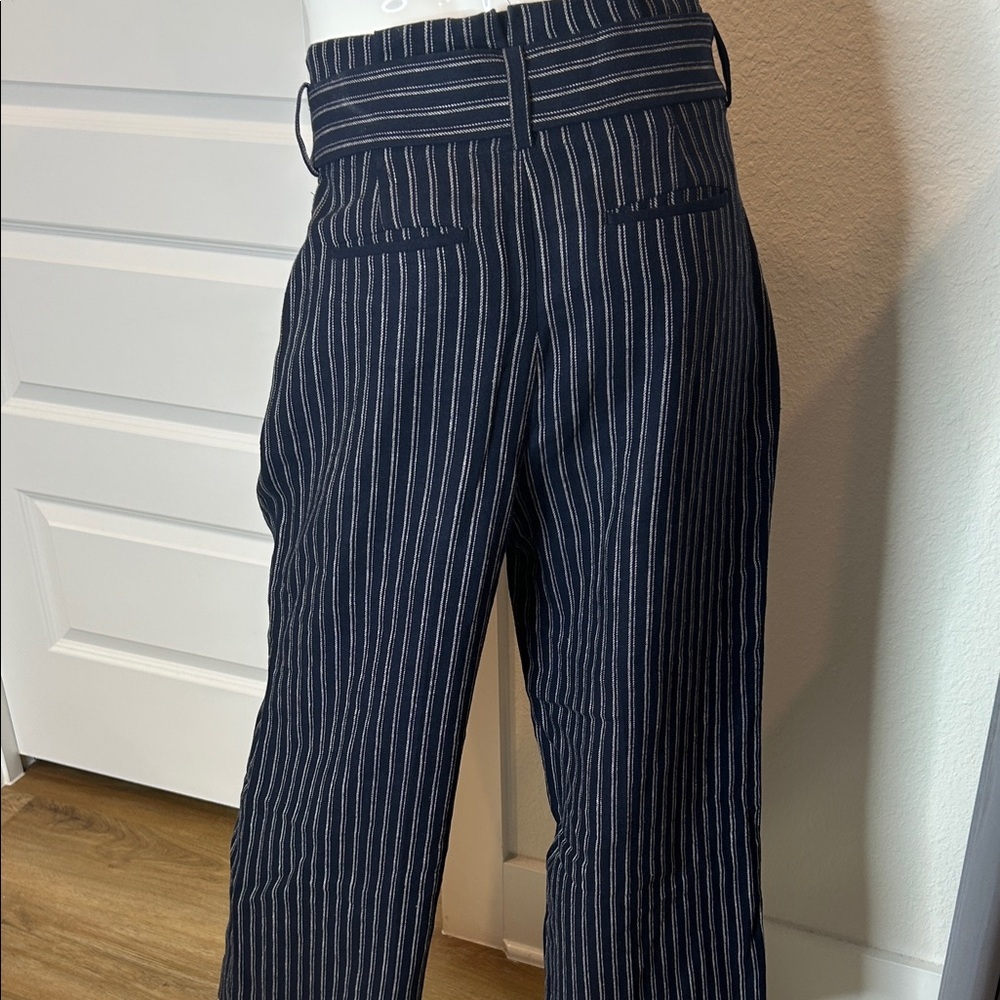 Point Sur Navy Striped Wide Leg Women's Pants size 4 - Picture 4 of 11